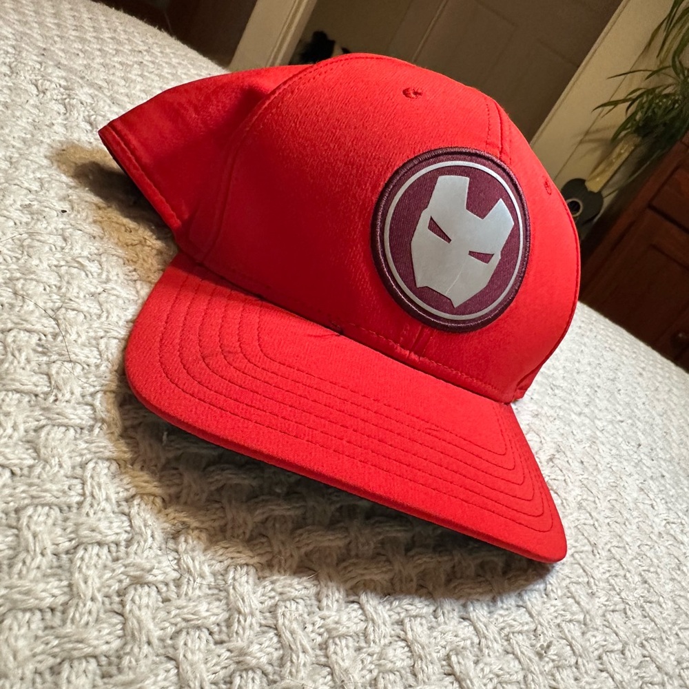 Marvel Iron Man Sport Hat OSFA – Red | Breathable Workout Cap | Bundle & Save
